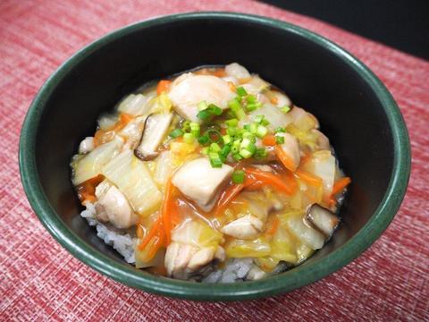 白菜と鶏肉の塩あんかけ丼